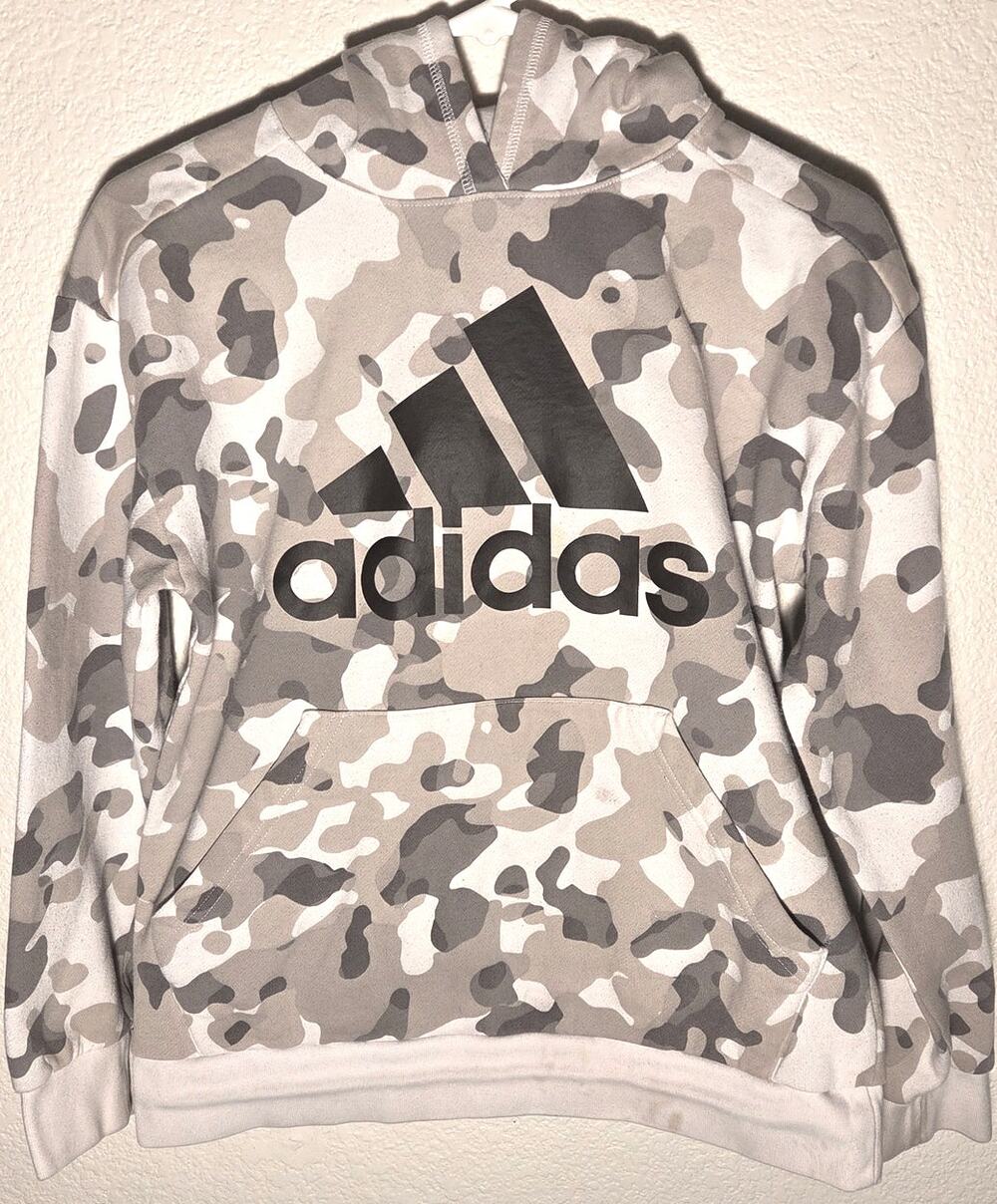 Adidas Boys Large (14-16) Pullover Hoodie Sweatshirt Activewear